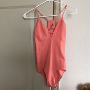 Free people orange bodysuit